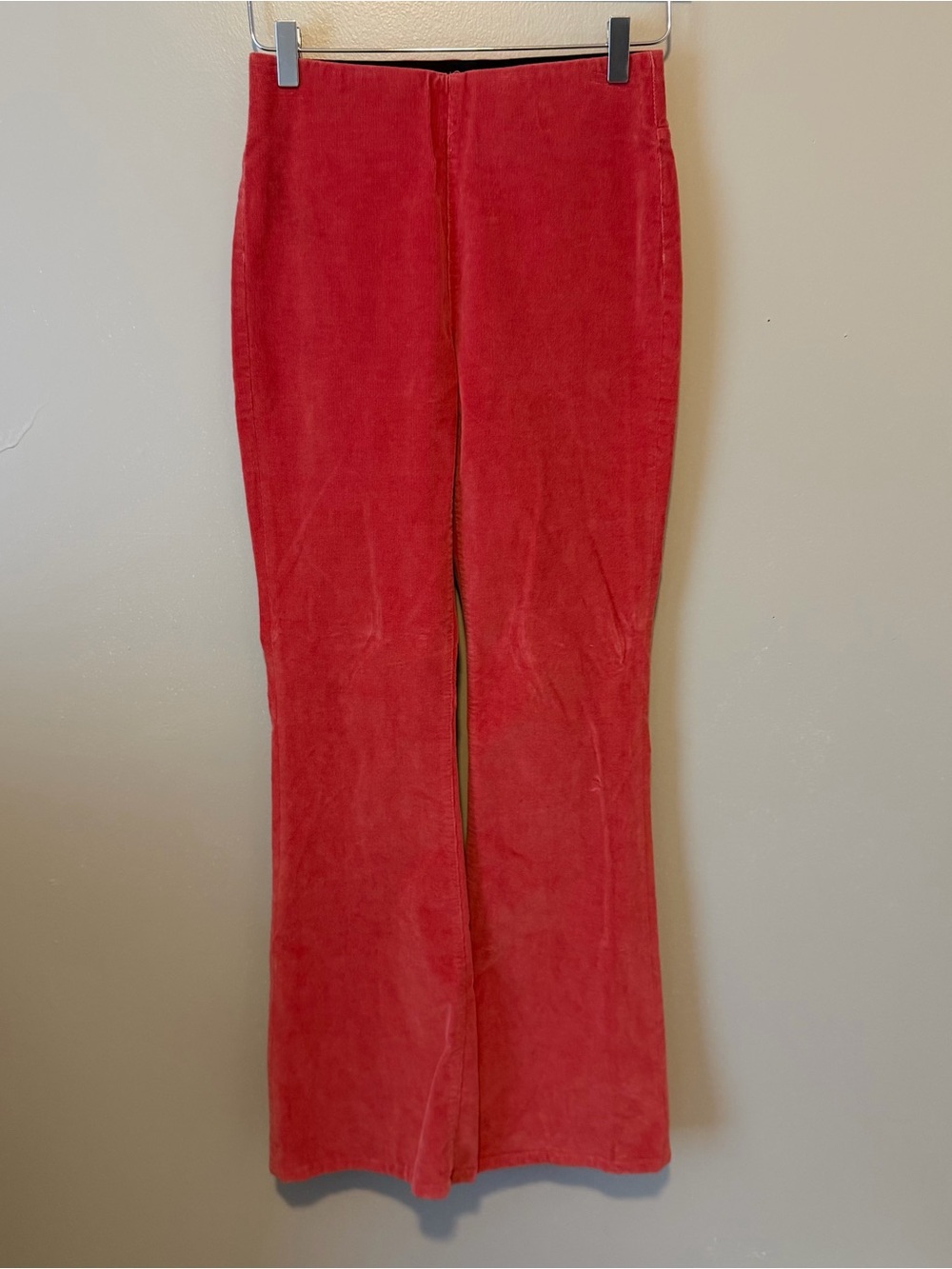 Soft Surroundings Pink Corduroy Pull On High Rise Flare Pants size XS